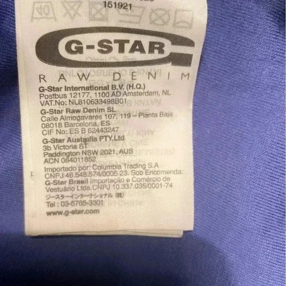 G  Star Raw Men's Jacket "Jack Vest SW" Soft Shell Lined Blue Ctn Zippers Pkts L - Picture 4 of 5